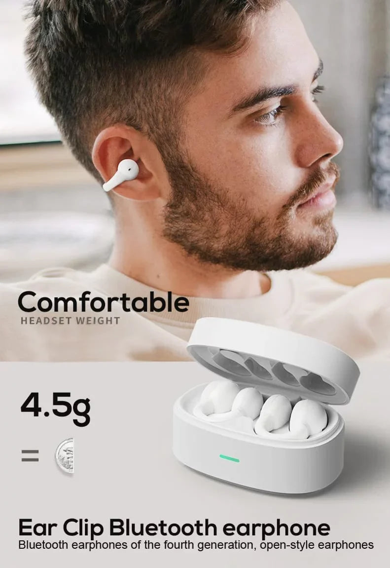 Wireless Ear-Clip  Earphones for Kyocera DuraForce Pro 3 Phone - Bluetooth Earbuds True Stereo Charging Case Hands-free Mic Headset  Compatible With DuraForce Pro 3 (2023) Model