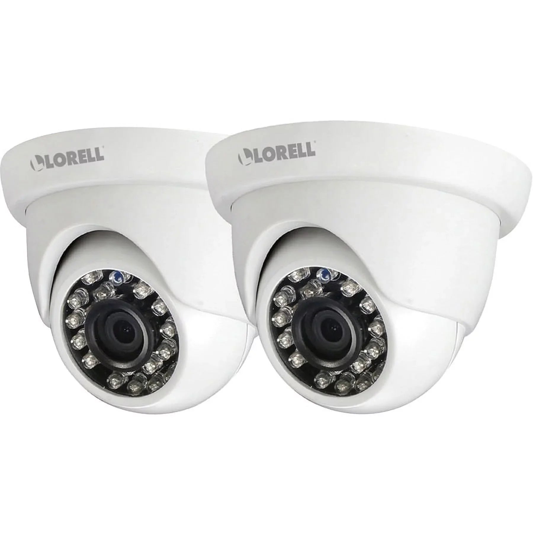 Lorell 5 Megapixel  Surveillance Camera, 2 Pack, Dome, White
