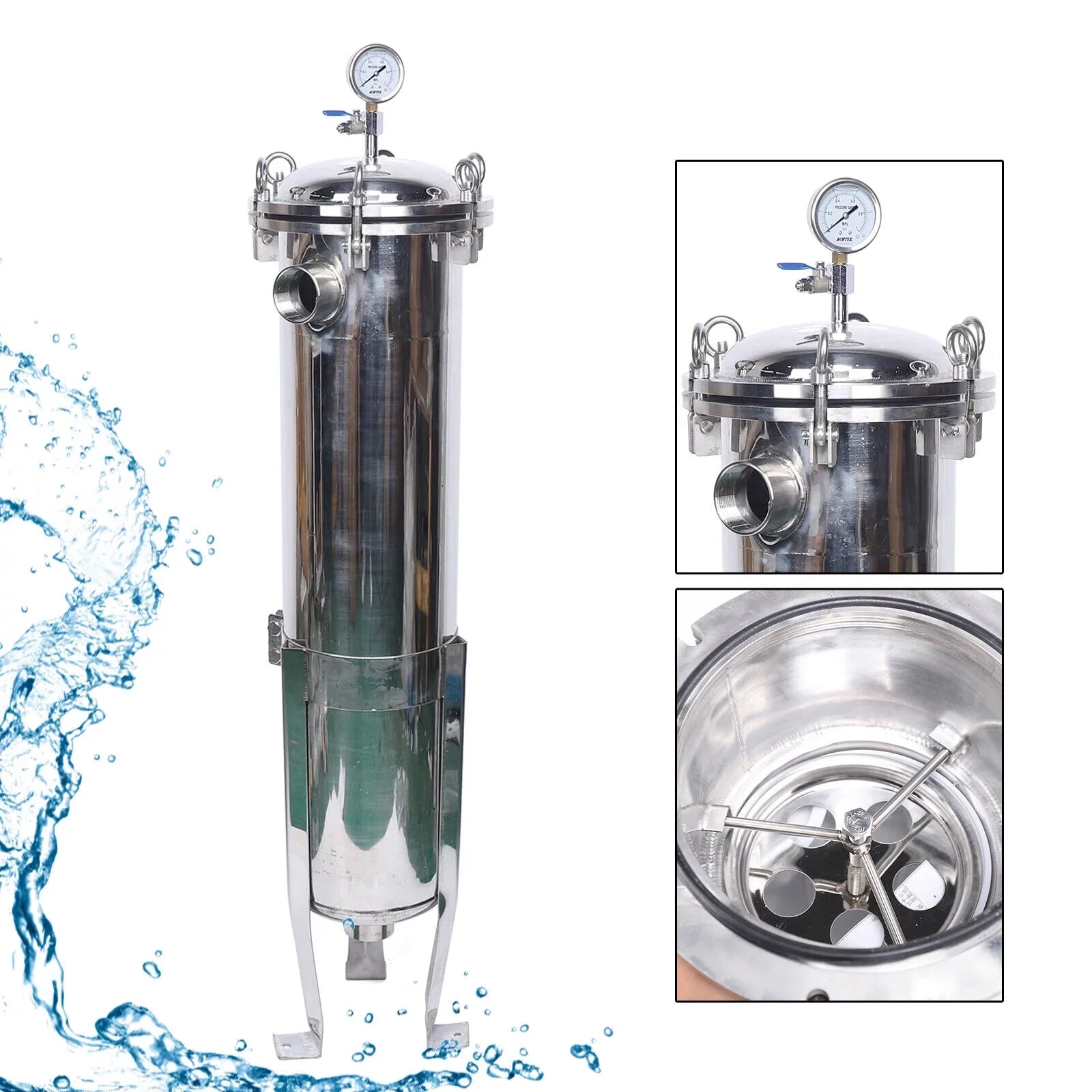 High Pressure Bag Filter Housing 2in  In/Out Stainless Steel 150PSI