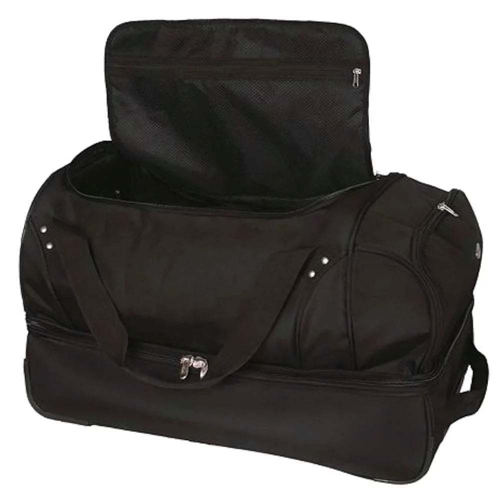 Philadelphia Eagles Black 27'' 2-Wheel Drop Bottom Rolling Duffel Bag