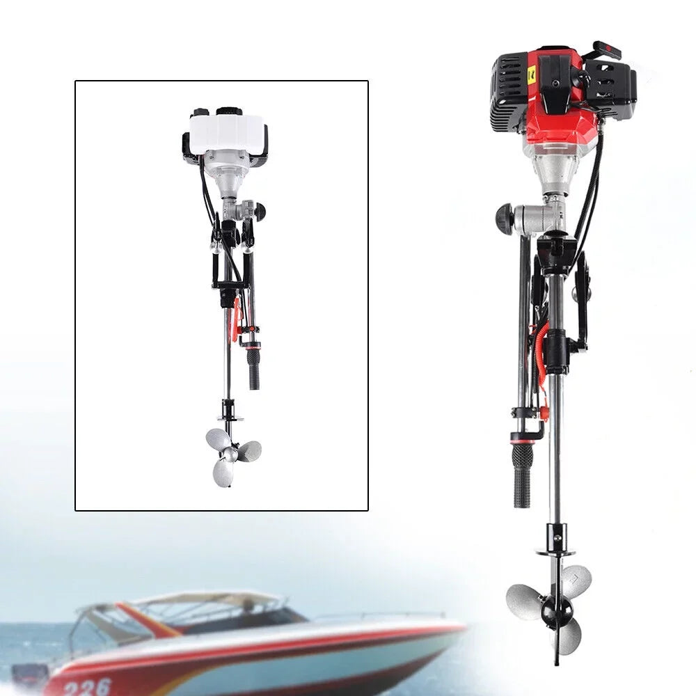 2.3HP 2Stroke Outboard Motor Kayak Boat Engine Long Shaft /Air Cooling System