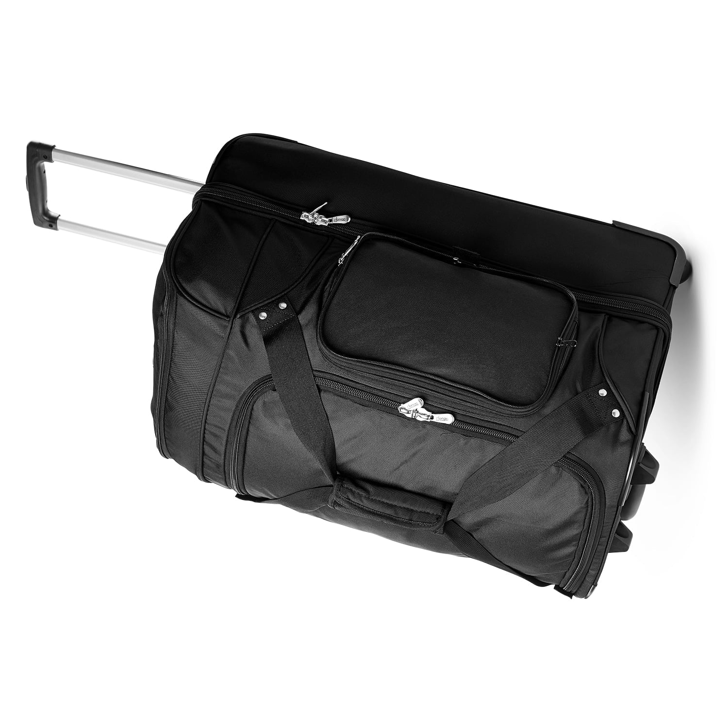Ohio State Buckeyes Black 27'' 2-Wheel Drop Bottom Rolling Duffel Bag