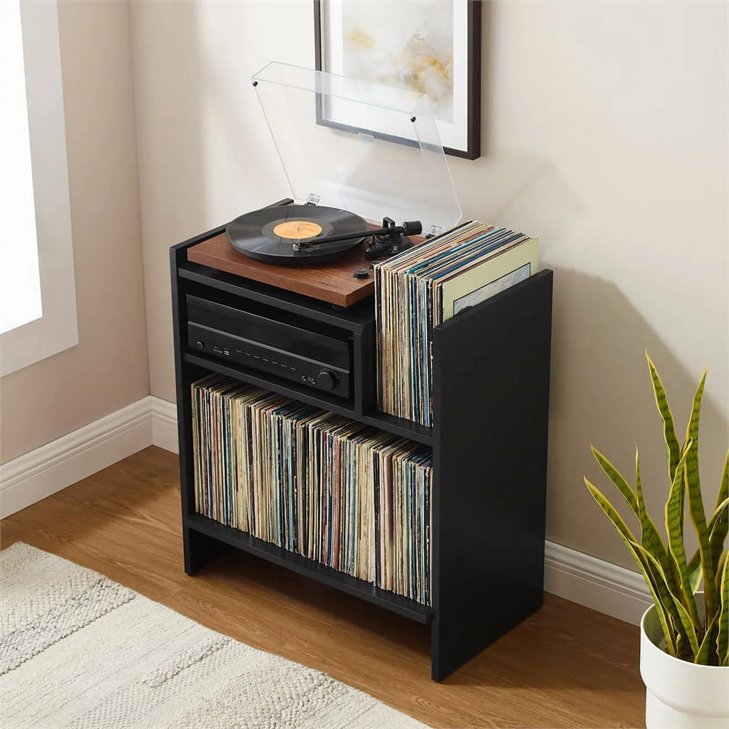 Crosley Furniture Portland Vinyl Record Storage Tv Stand and Entertainment Center, Media Console