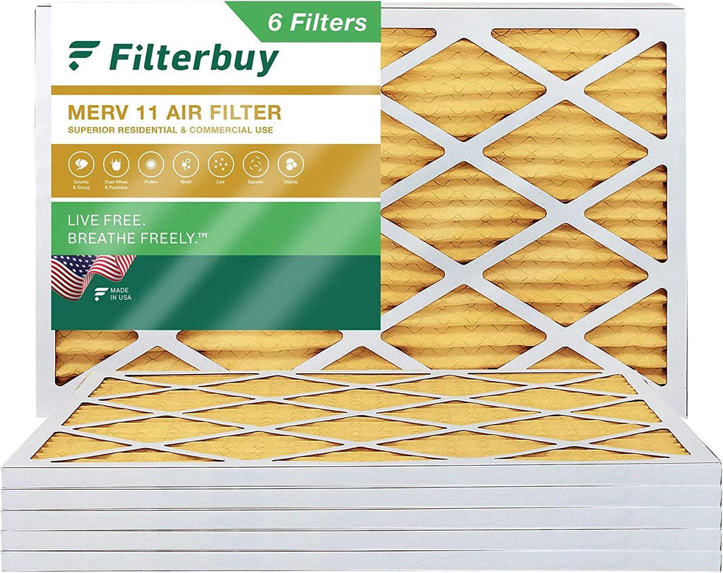 Filterbuy 20x36x1  11 Pleated   Furnace Air Filters (6-Pack)