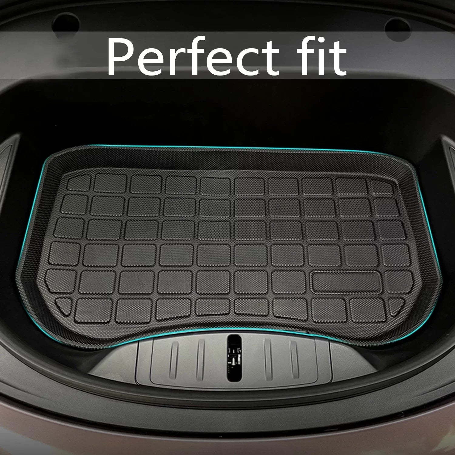 Tesla Model  Storage Mat and Cargo Liners, Tesla Model  Accessories, All Weather Trunk Mat, Waterproof Rear Cargo Mat Custom Fit for Tesla, Heavy Duty Floor Mats