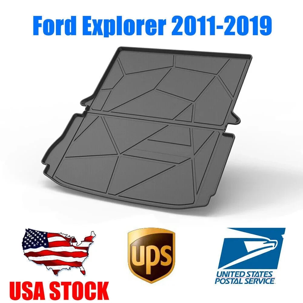 Custom Trunk Liner Cargo Mats for Ford Explorer 2011-2019 Waterproof Non 7-seats Models