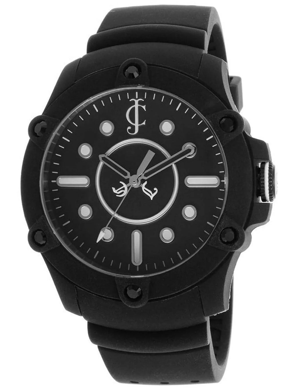1900905 Women's Surfside Black Dial Black Silicon Strap Watch