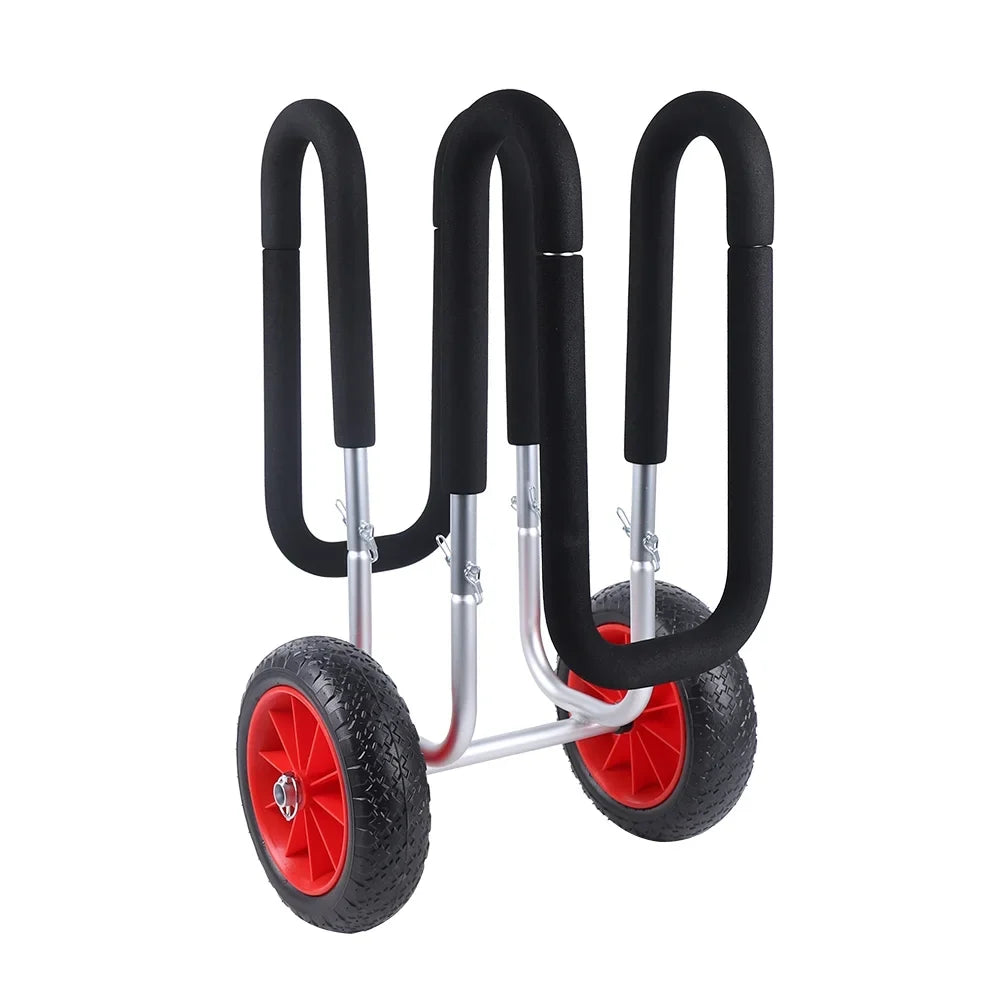 Portable Surfboard Beach Carrier Cart, Double  Airless Cart Beach Trailer, Aviation Aluminum Solid  Wheel Stand-Up Paddle Board Veneer Cart