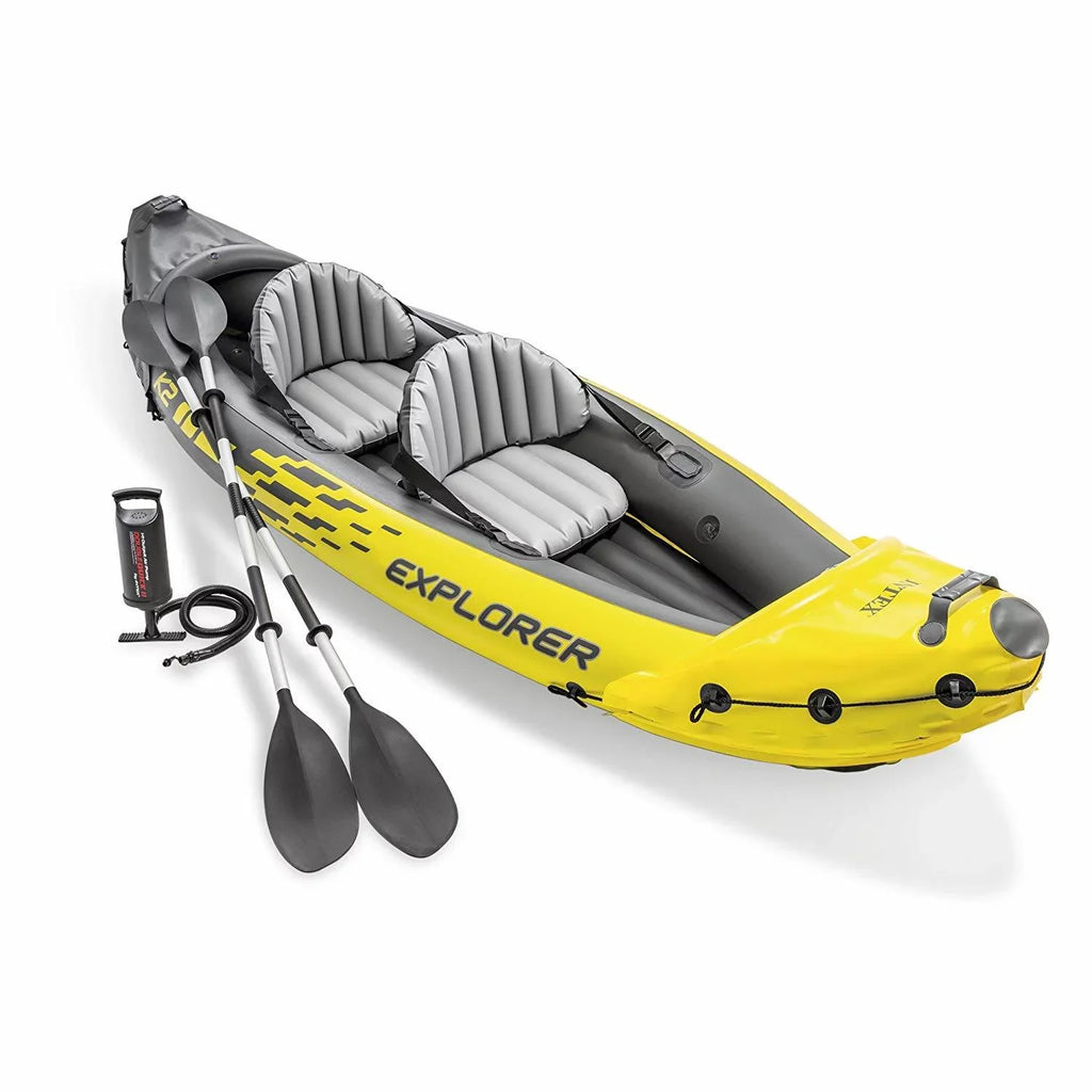 Intex 2 Person Vinyl Kayak w/ Oars & Pump & 2-Person  Kayak w/ Oars Air Pump