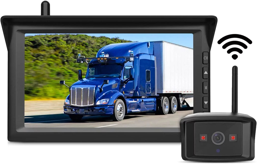 Night Vision Wireless Backup Camera Kit with 7''  Monitor, Support 2 Cameras , Rear View Camera System for Cars, RVs, Trailers, Trucks, Motorhome 5th