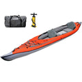 Advanced Elements AdvancedFrame® Elite - Recreational Inflatable Kayak with Pump - Convertible Solo or Tandem Kayak - 15 ft - Red