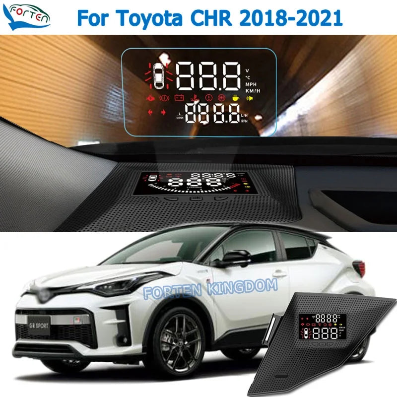 Car Electronic  Head Up Display Speedometer Projector For Toyota  - 2018-2021 Safe Driving Screen Airborne computer left hand drive