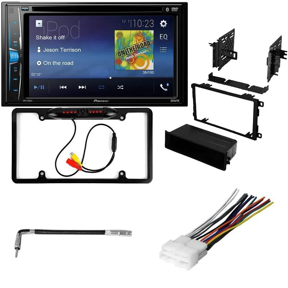 Bundle with Pioneer Multimedia  Car Stereo and Installation Kit - for 1990-1992 Cadillac Fleetwood Brougham / Bluetooth  Touchscreen Radio - Backup Camera, 2 Din Dash Kit