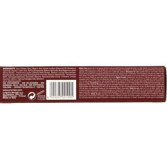 Proraso Shaving Soap Cream Sandalwood Shea Butter Sapone Da Barba in for Coarse Beard 150ml tube -  3 Pack