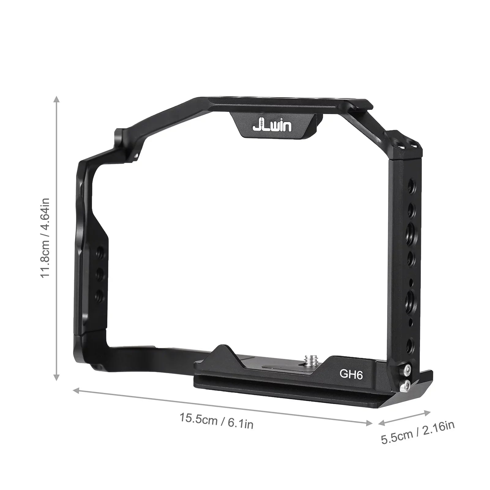 Dcenta  Camera Cage Compatible with Panasonic  Aluminum Alloy Construction with Cold Shoe Mount and Extensive Threaded Holes
