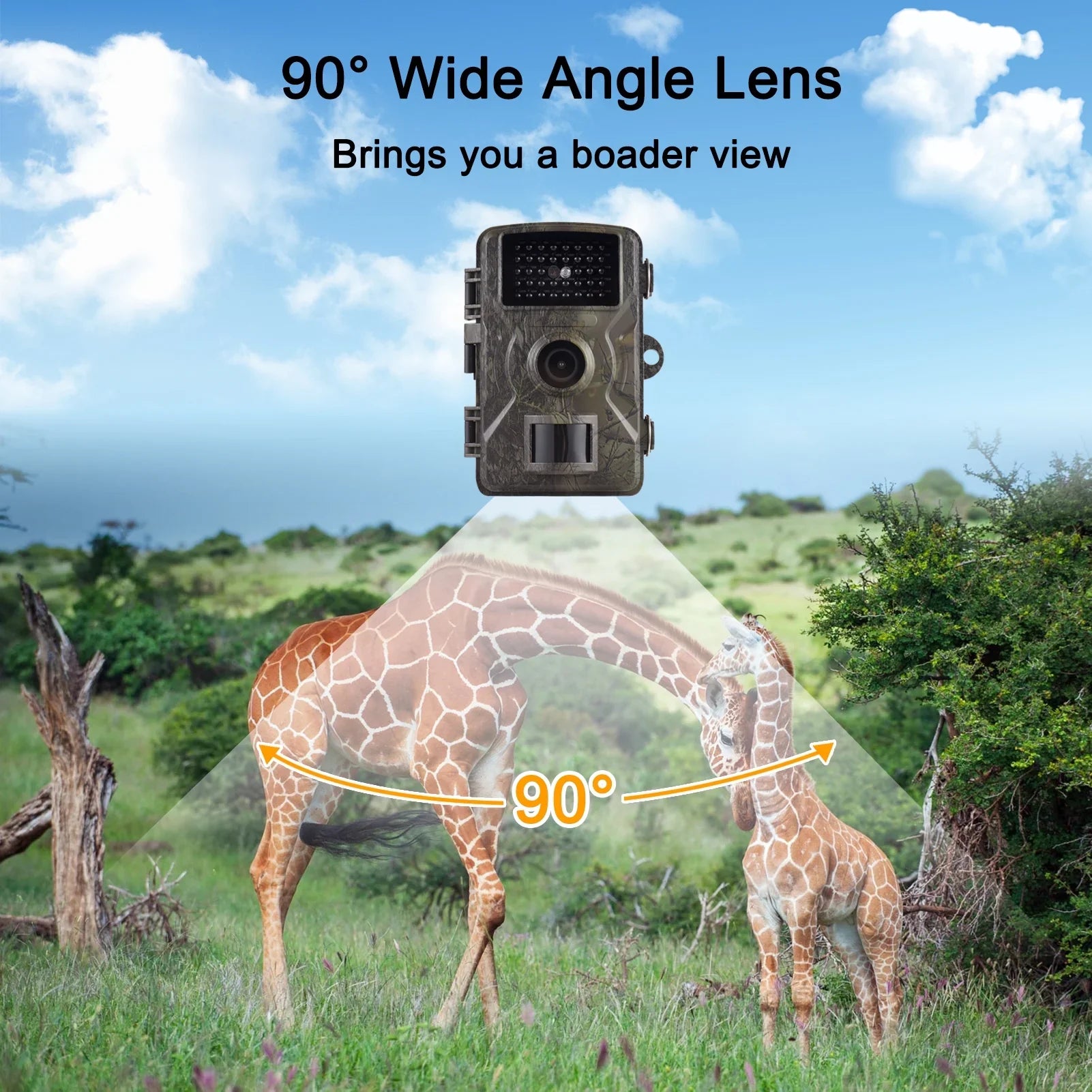 Eccomum 1080P Trail Camera 16MP Wildlife Camera Tracking Camera with 2.0 Inch  Color Screen 0.8s Trigger Time Supports Infrared Night Vision Motion Activated  Waterproof