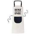 Best Friend Ever Quote Apron Adjustable Bib Cotton Linen  Kitchen Pocket Pinafore