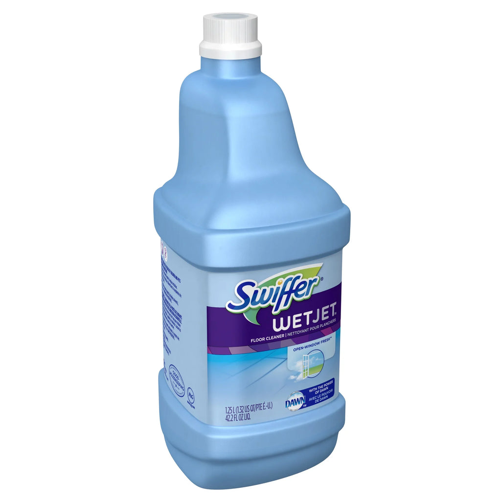 Swiffer Wet Jet Floor Cleaner, Open Window Fresh 42.20 oz (Pack of 4)