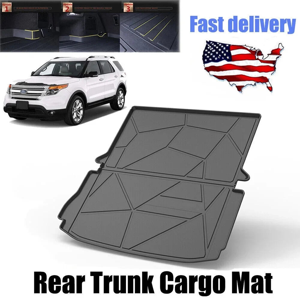 Custom Trunk Liner Cargo Mats for Ford Explorer 2011-2019 Waterproof Non 7-seats Models