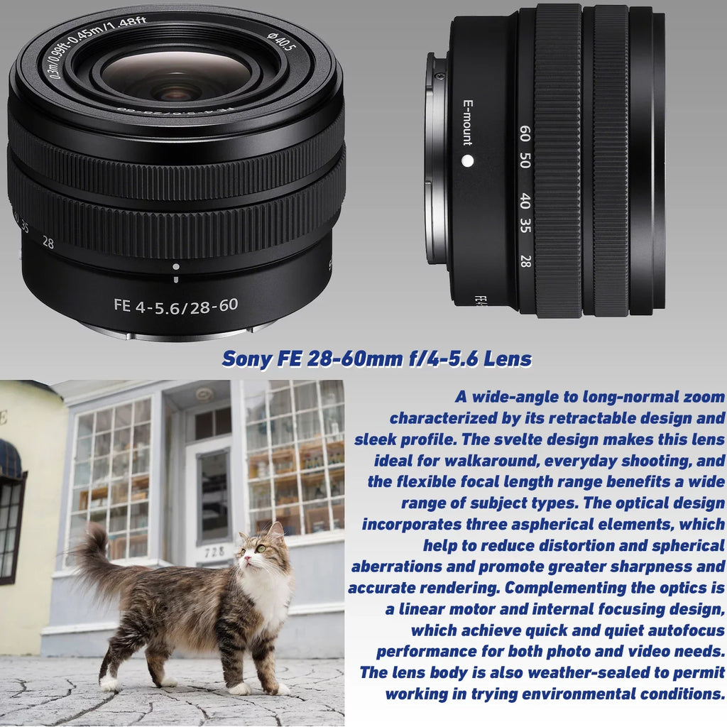 Sony Alpha a6400 Mirrorless Digital Camera with Sony  28-60mm f/4-5.6 Lens & Ultimaxx 25mm f/1.8 Manual Lens + Deluxe Accessory Bundle: SanDisk 64GB Ultra , Lightweight 72” Tripod & Much More