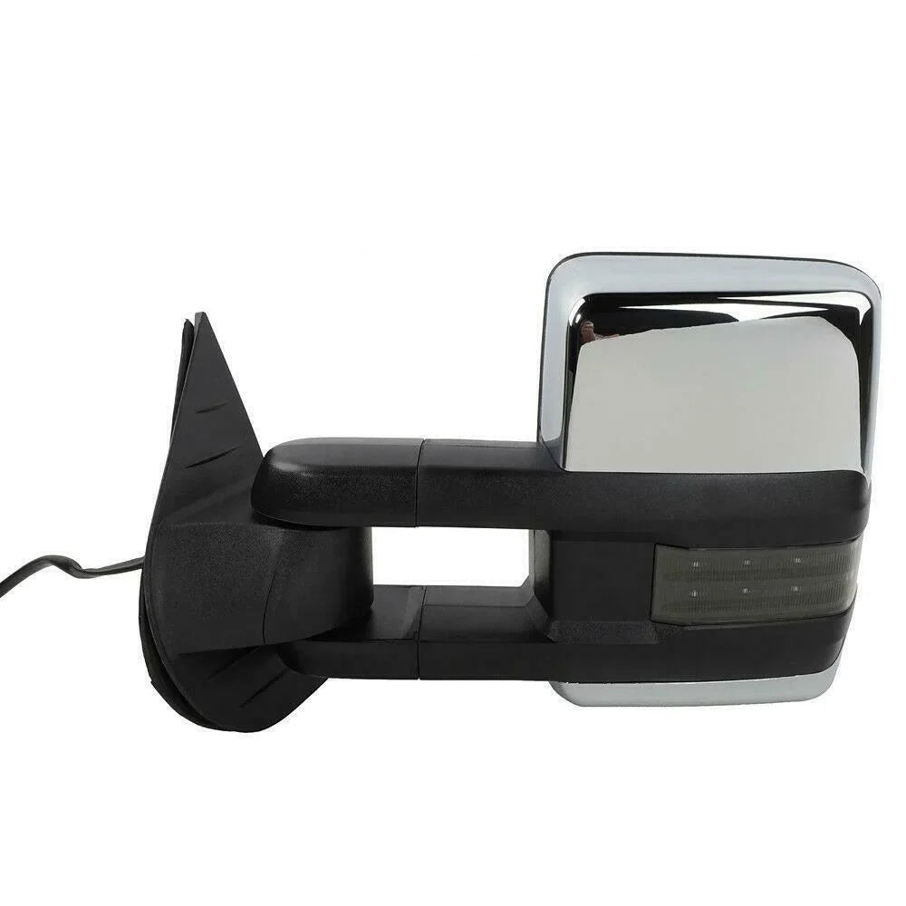 Teledu Power Heated Chrome Towing Mirrors For Chevrolet   Signal&Backup Lamp