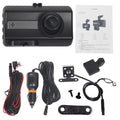 JahyShow Dual Lens Car Dash Cam Recorder: 1080P Front and Rear Camera Video,  Sensor