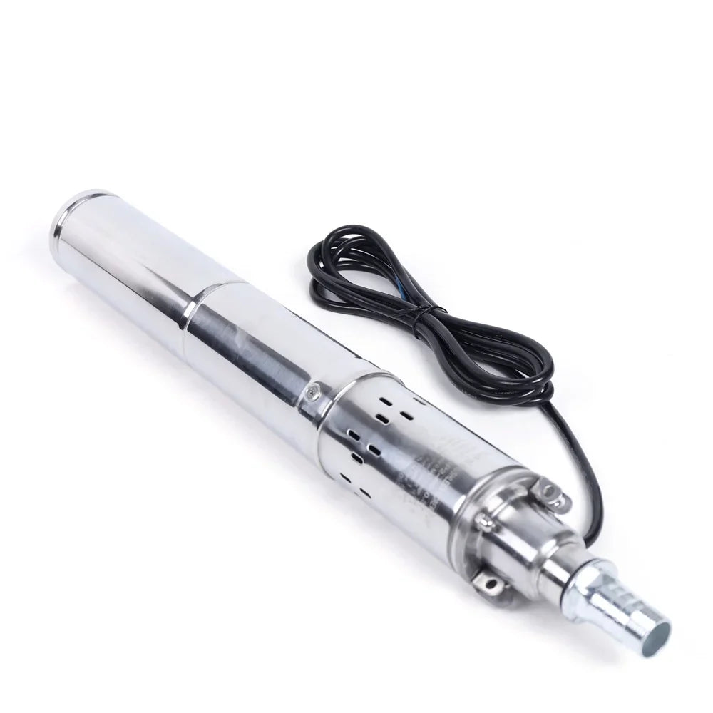 24V 370W Solar Water Pump Deep Well Solar Submersible Pump Head Stainless Screw Pump for Pond Farm Irrigation
