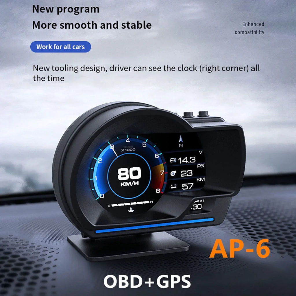 Car  Display, OBDⅡ+ Smart Gauge High Definition Speedometer Car Diagnostic Tool  Fault Code Elimination Safe Driving Computer Overspeed Fault Alarm for All Vehicles