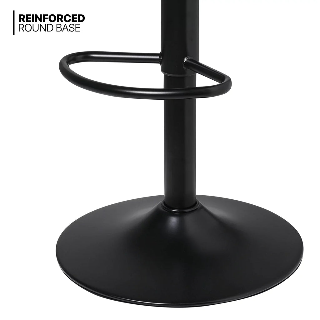MoNiBloom Metal Bar Stools Set of 2 Counter Height Adjustable Swivel, with Footrest for Kitchen Dining Room Indoor Outdoor, Brown