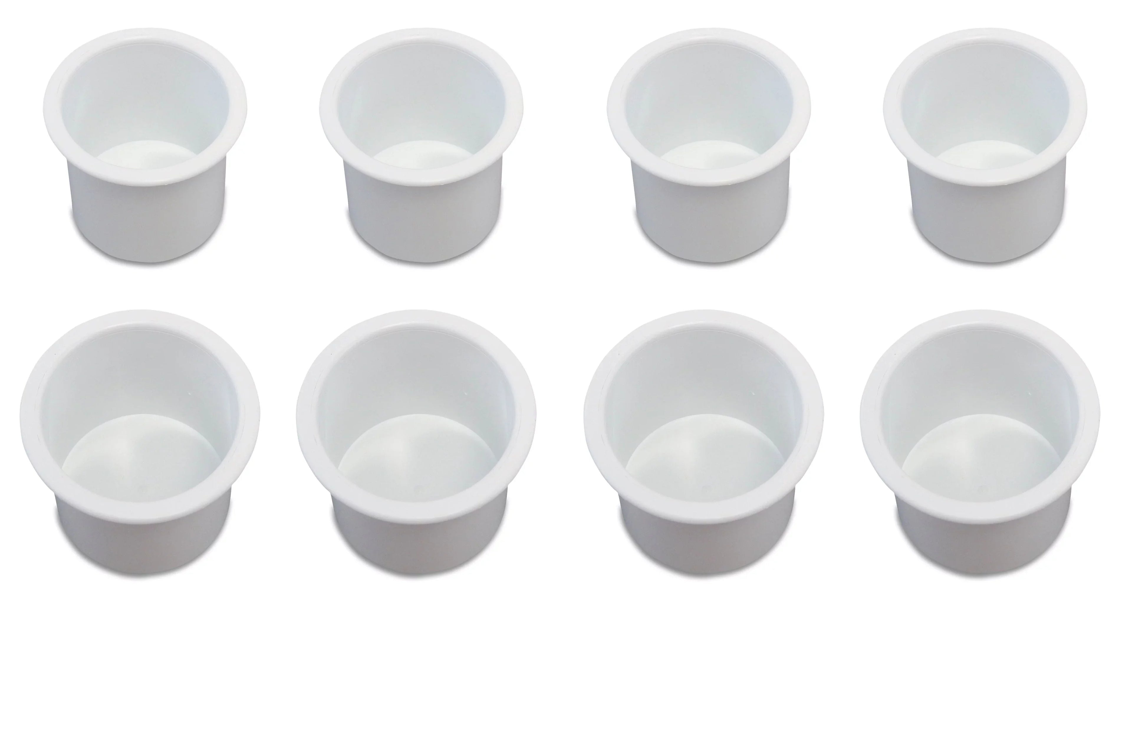 8 Cup Holder Plastic Pocket Recessed Drop In Insert Universal for Boat  Car Truck Sofa Game Table Marine Pontoon Motorhome Camper White