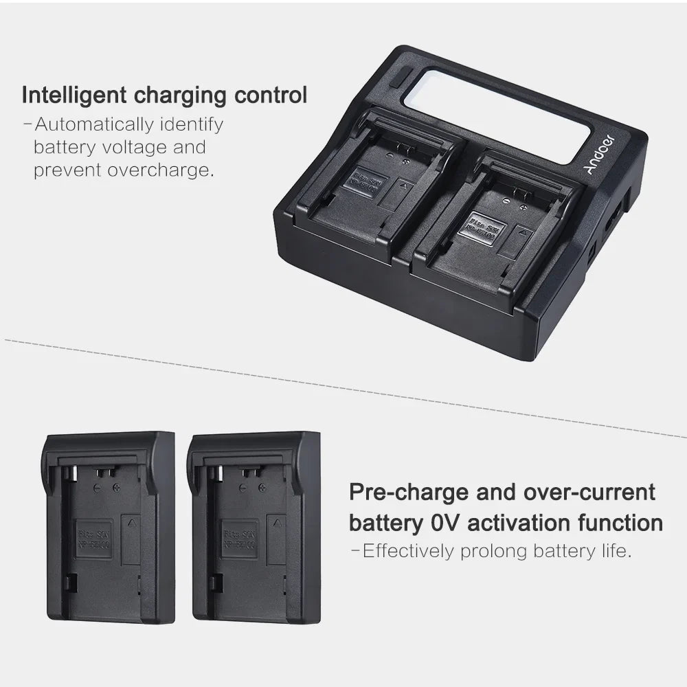 Tomshoo - Dual Channel  Battery Replacement for Sony