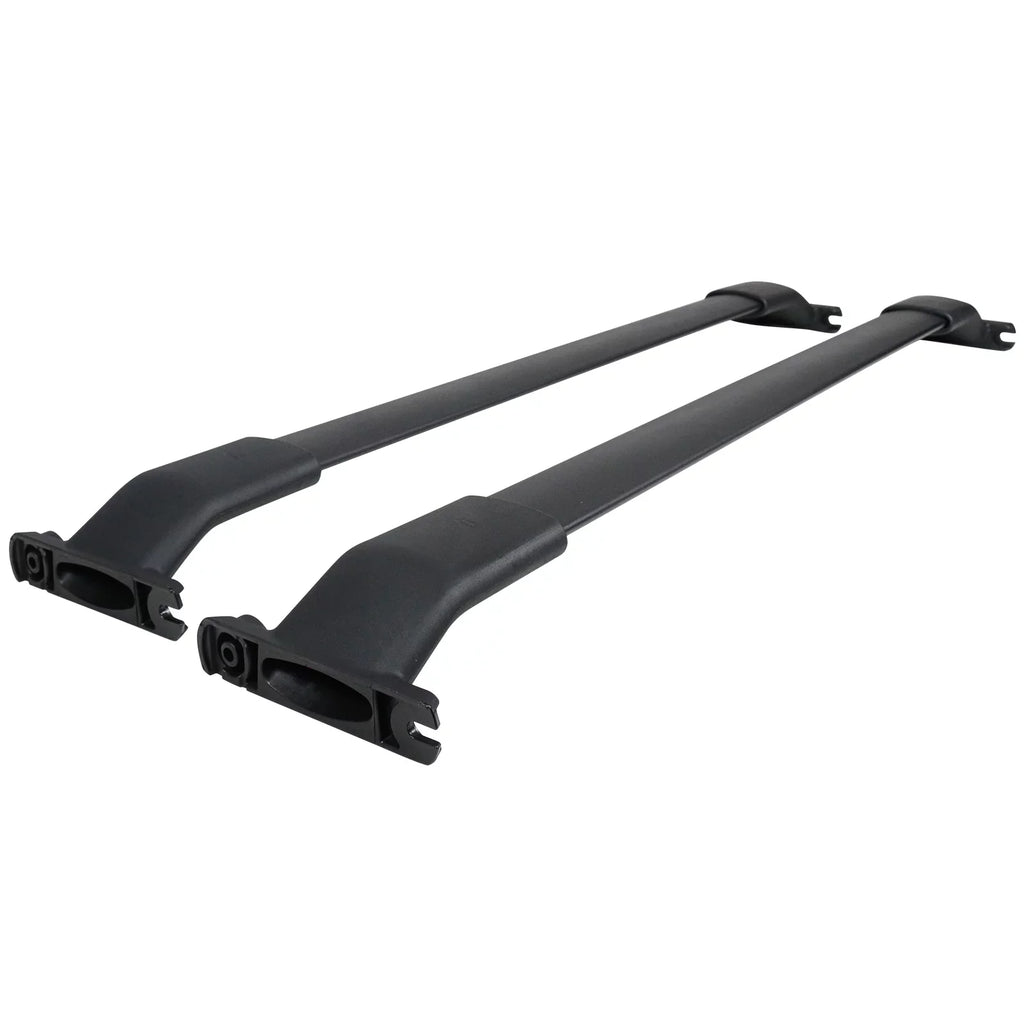 Ikon Motorsports Compatible with 13-16 Mazda -5   Style Cross Bar Roof Rack Black Aluminum