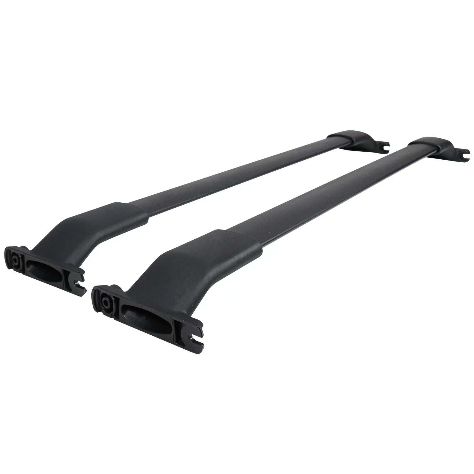 Ikon Motorsports Compatible with 13-16 Mazda -5   Style Cross Bar Roof Rack Black Aluminum