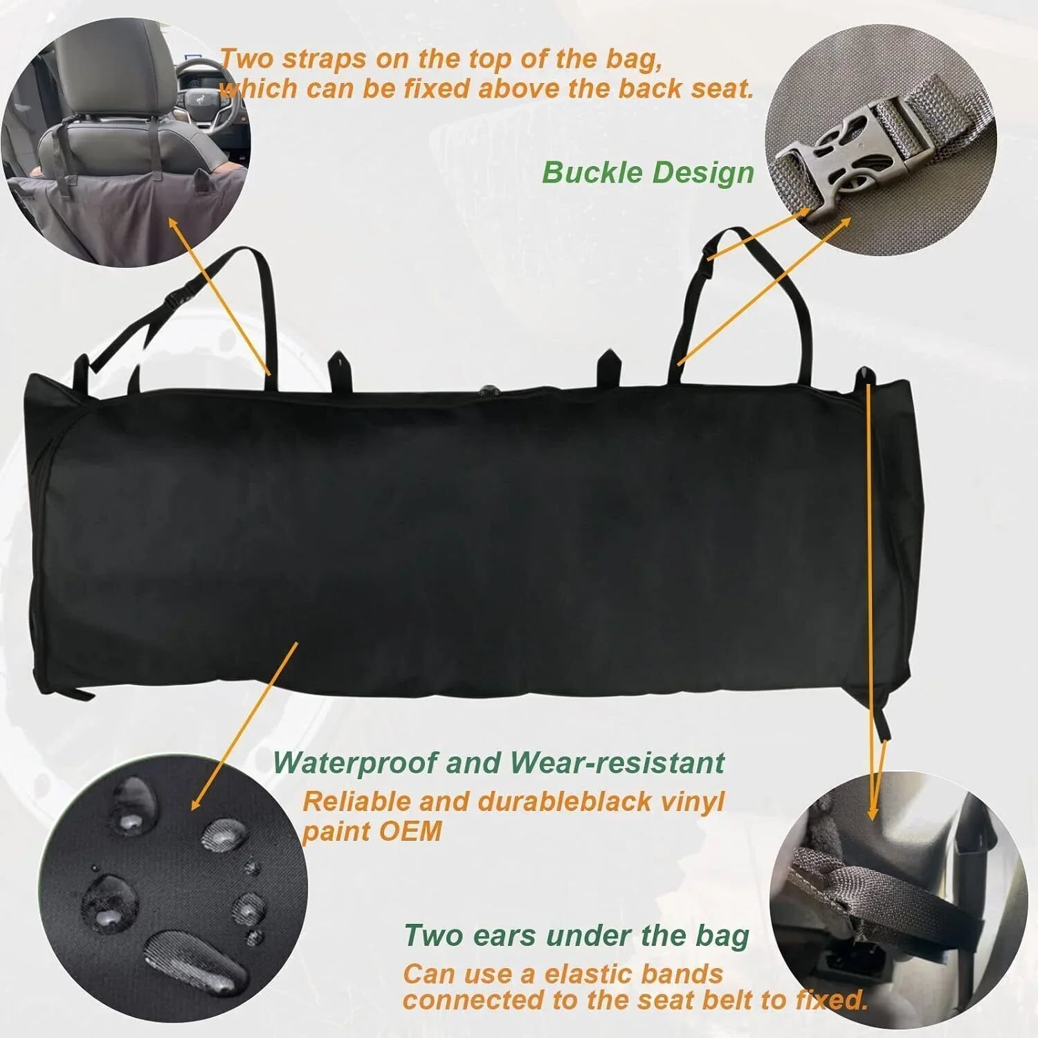 Soft Top Window Storage Bag 600D For 2021-2022 Ford Bronco Accessories 4 Door