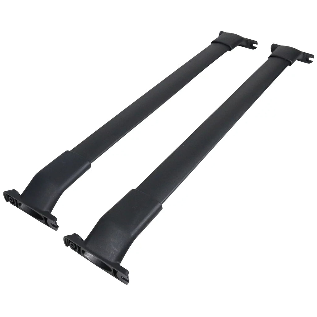 Ikon Motorsports Compatible with 13-16 Mazda -5   Style Cross Bar Roof Rack Black Aluminum