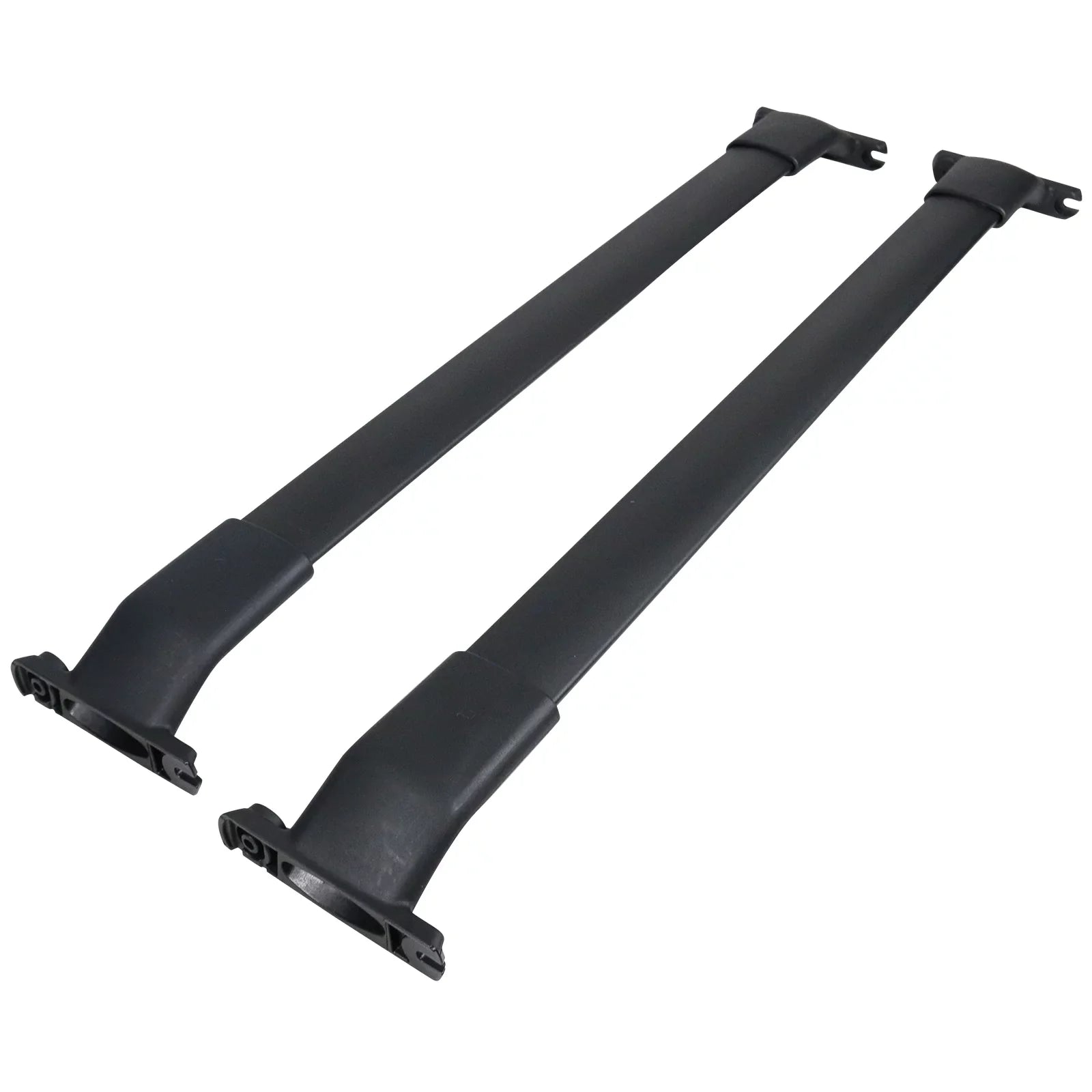 Ikon Motorsports Compatible with 13-16 Mazda -5   Style Cross Bar Roof Rack Black Aluminum