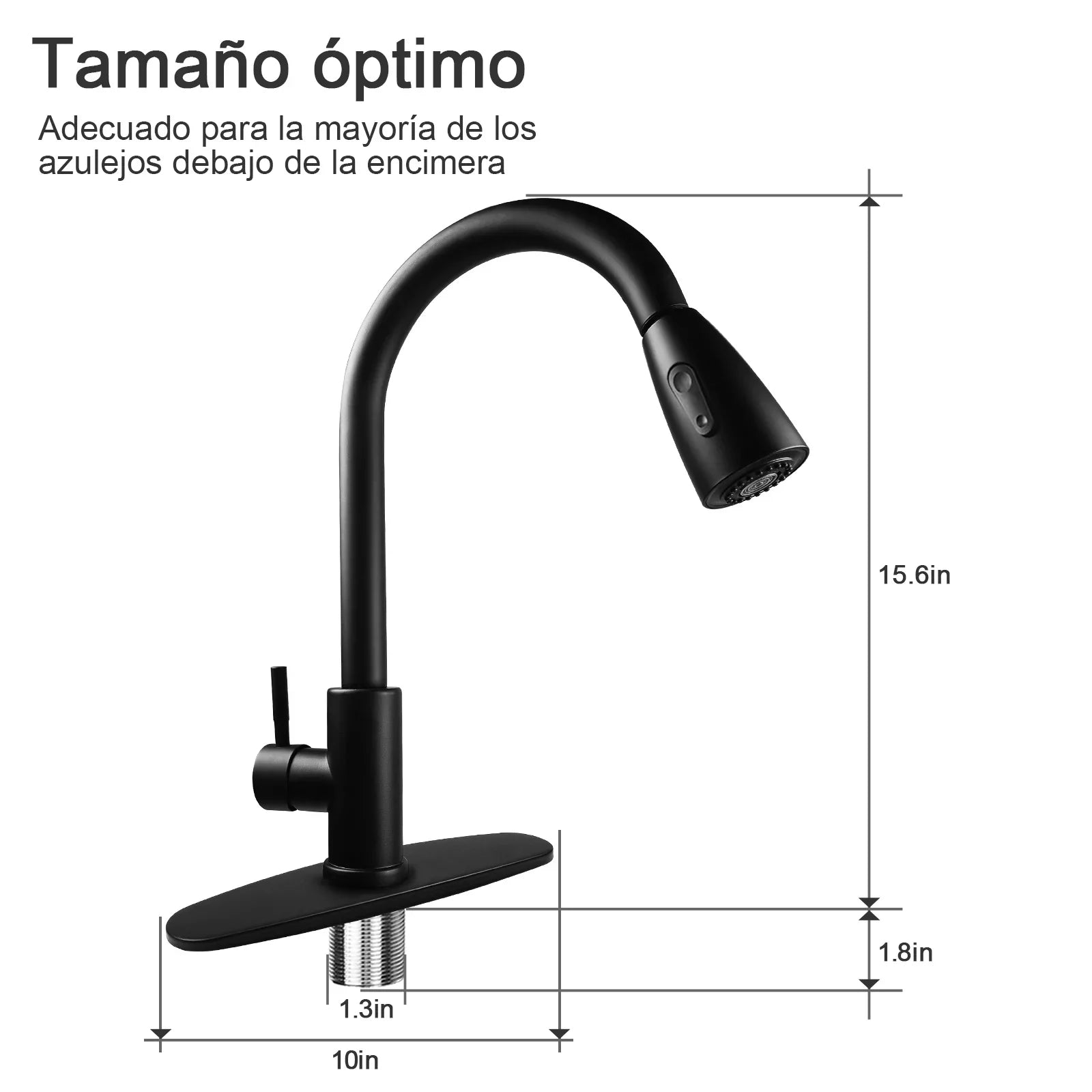 Kitchen Faucet with Pull Down Sprayer, High Arc Single Handle Kitchen Sink Faucet with Deck Plate, Commercial Modern Stainless Steel Kitchen Faucets for Kitchen, , Bar, Silver