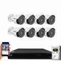 Security 8MP Security Camera System Outdoor with  Face/Human/Vehicle Detection, 8 Channel 4K  and 8 x 3840TVL 8MP Microphone Home  Cameras, Smart  Alert & Playback, 2TB Hard Drive