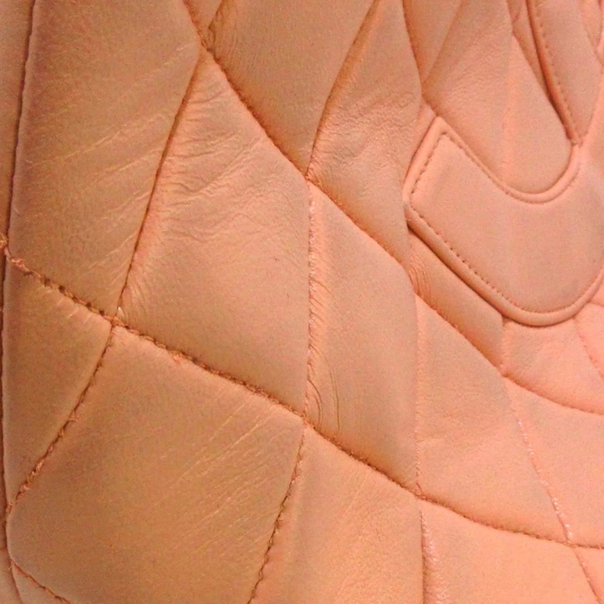 Pre-Owned Authenticated Chanel Lambskin Medallion Tote Leather Orange Tote Bag Women (Good)