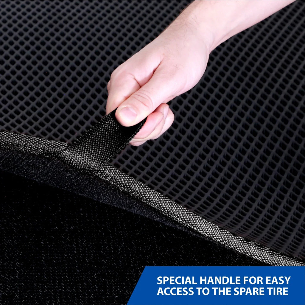 Goodyear Custom Fit Cargo Mat Liner for Jeep Wrangler 2019-2024 - Heavy Duty Trunk Liner, Dimond Shape, Luggage with Waterproof, Liquid & Dirt Trapping Technology - Anti-Slip Cargo Liner-