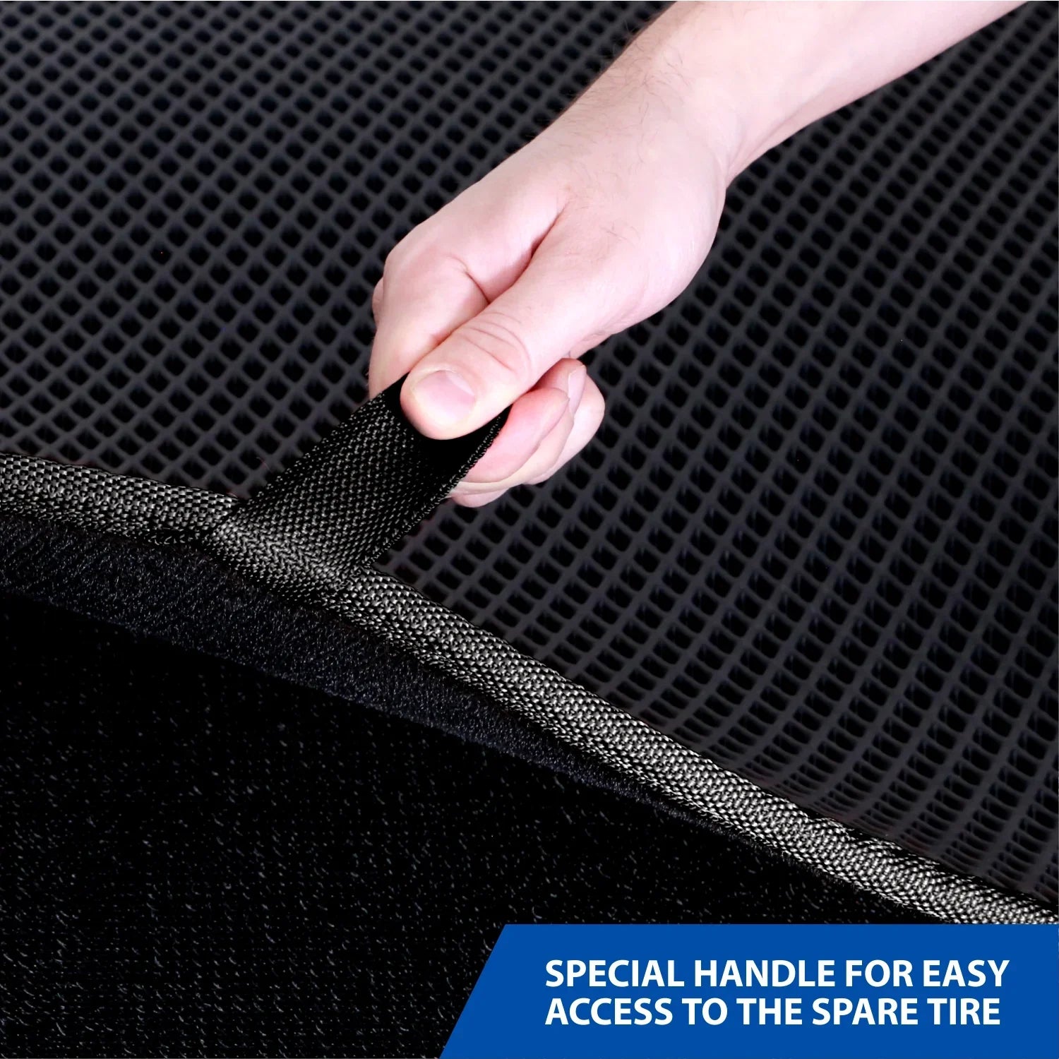 Goodyear Custom Fit Cargo Mat Liner for Jeep Wrangler 2019-2024 - Heavy Duty Trunk Liner, Dimond Shape, Luggage with Waterproof, Liquid & Dirt Trapping Technology - Anti-Slip Cargo Liner-