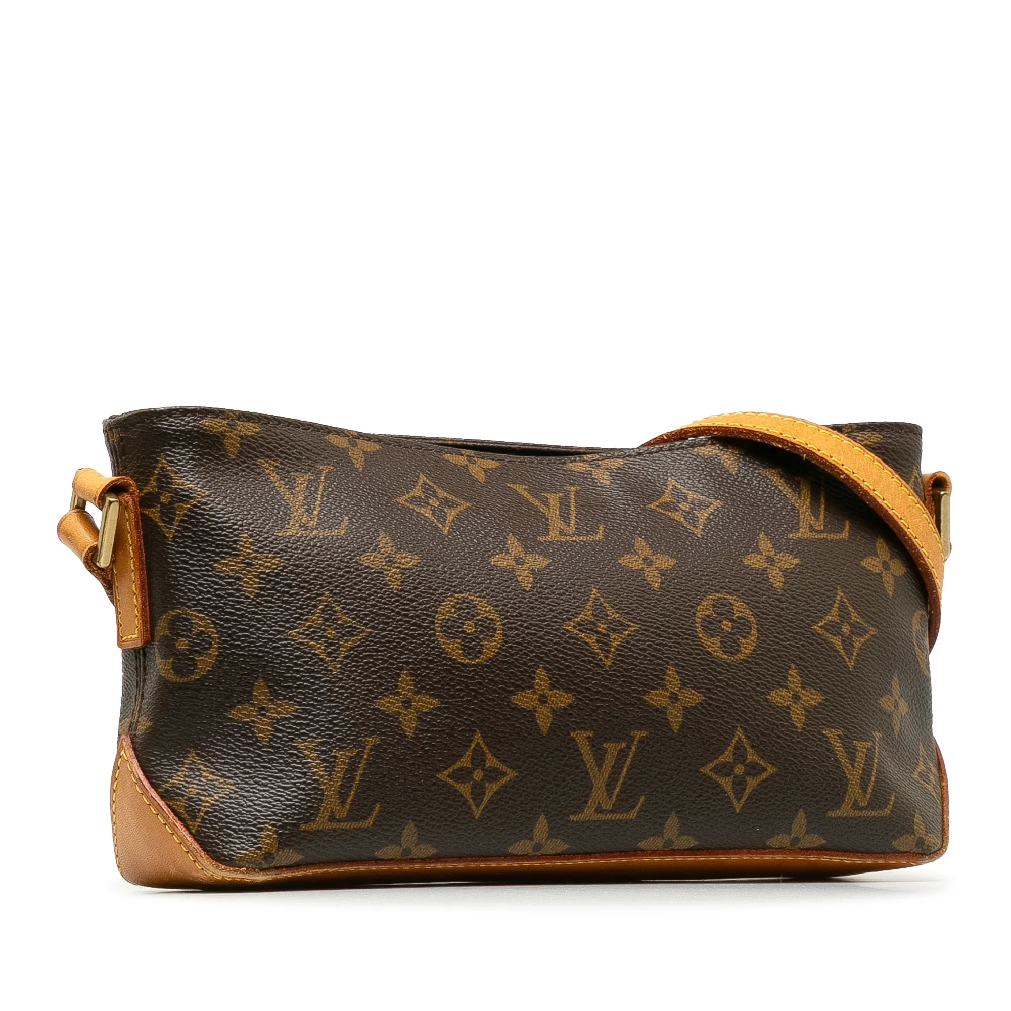 Pre-Owned Authenticated Louis Vuitton Monogram Trotteur Canvas Brown Crossbody Bag Unisex (Good)