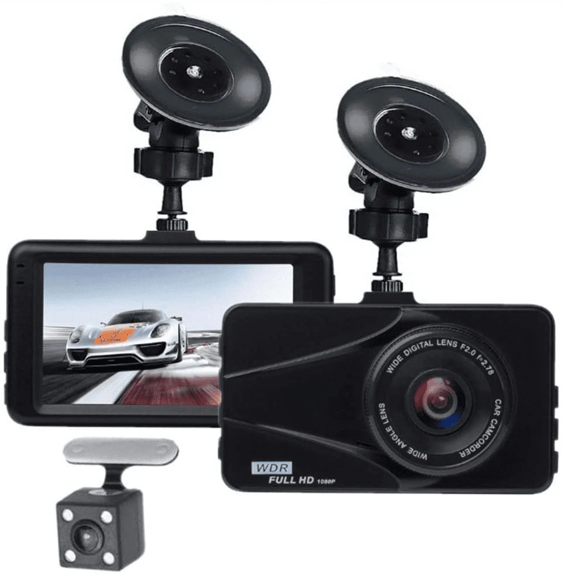 Plus  Dash Cam For Kia Dual Travel Recorder Full  3"  Screen 170° Wide Angle, , -Sensor, Loop Recording Motion Detection Excellent Video Images