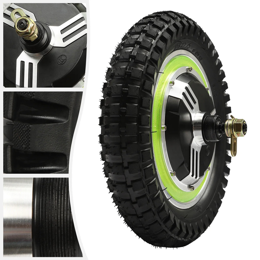 Wuzstar -Bike Brushless Hub Motor 48V 350W 12'' Front Rear Wheel Electric Bicycle Conversion Kit 250-1000