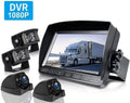Wired 7" Rv Back Up Camera Kit  1080P  Night Vision Waterproof Backup Camera Monitor for Bus  Semi Box Truck Trailer