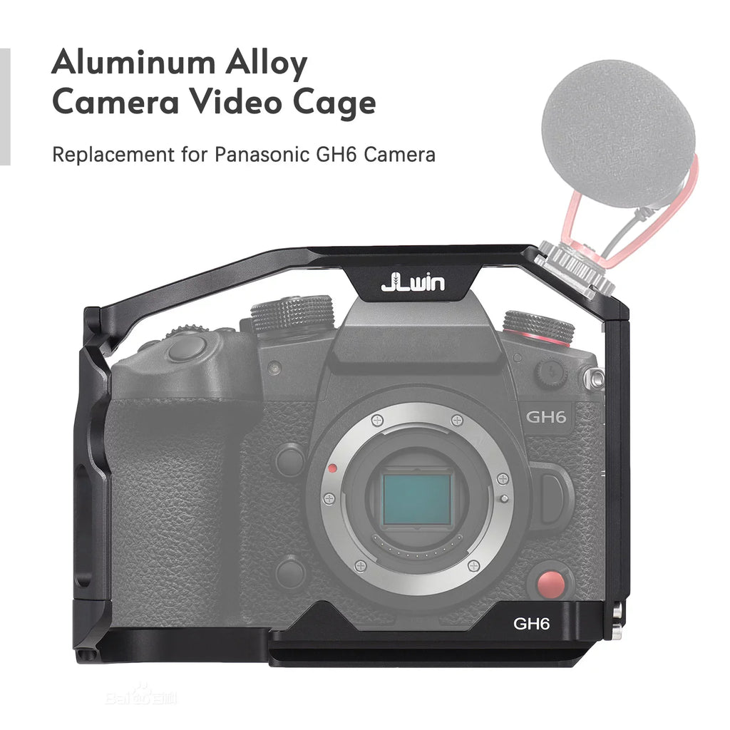 Dcenta  Camera Cage Compatible with Panasonic  Aluminum Alloy Construction with Cold Shoe Mount and Extensive Threaded Holes