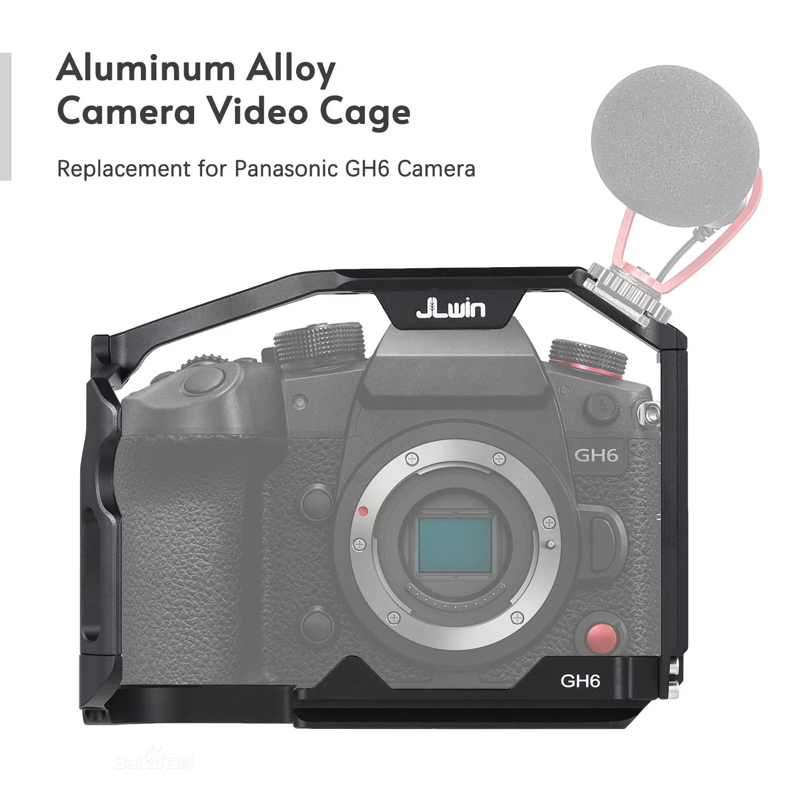 Dcenta  Camera Cage Compatible with Panasonic  Aluminum Alloy Construction with Cold Shoe Mount and Extensive Threaded Holes