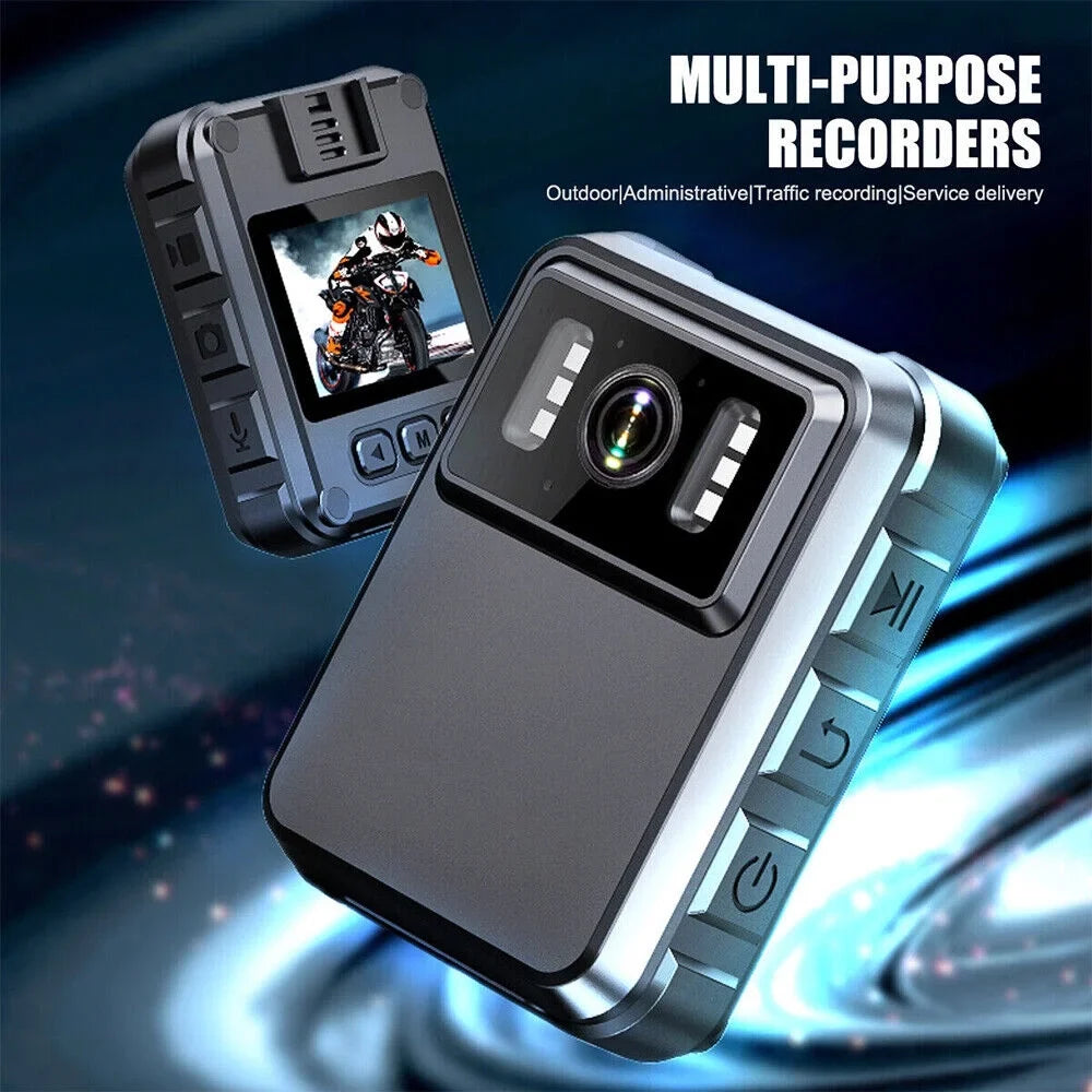 KingFurt 1080p & 2K  WiFi Action Cam with Night Vision - Outdoor Helmet Camcorder, Loop Recording, 2000mAh Battery - Black