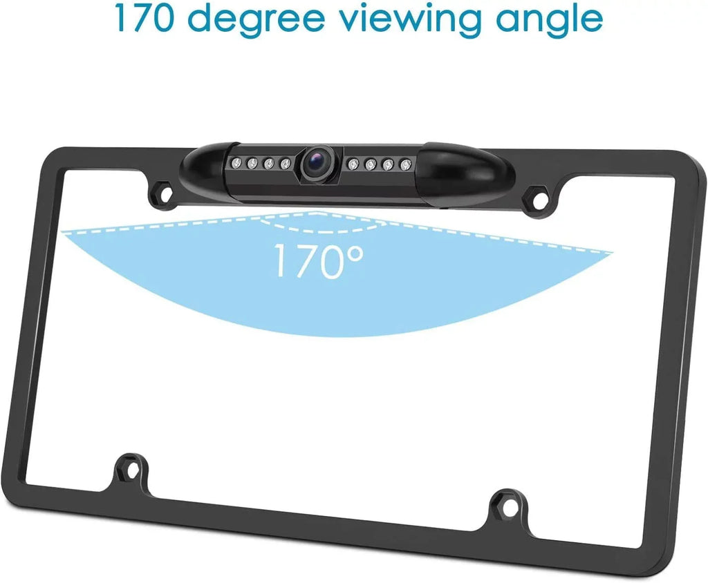 Backup Camera Rearview License Plate Frame for  - Black