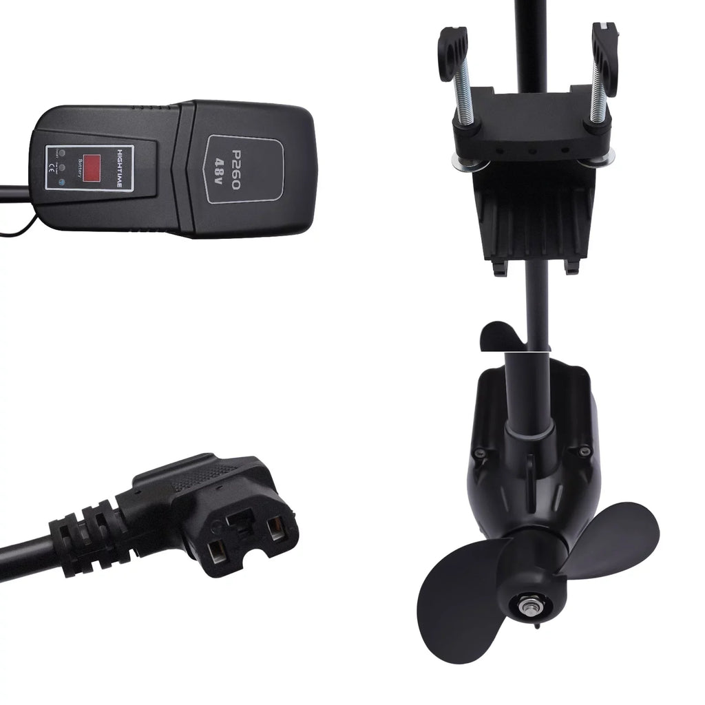 Aiqidi 48V 1400W Electric Trolling Motor Outboard Motor Fishing Boat Engine  Display 360° Rotatable Brushless Motor 2300RPM